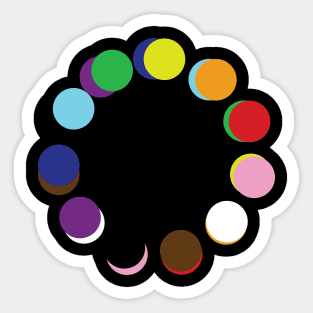 Rainbow dots circle Sticker